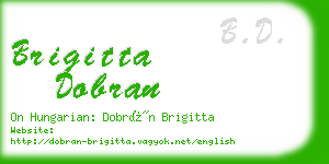 brigitta dobran business card